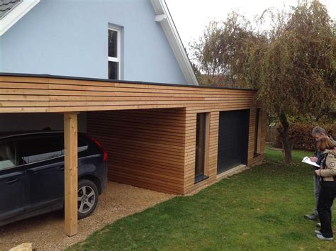 Extension Garage Bois Toit Plat En Ossature Olivet Davidreed Co