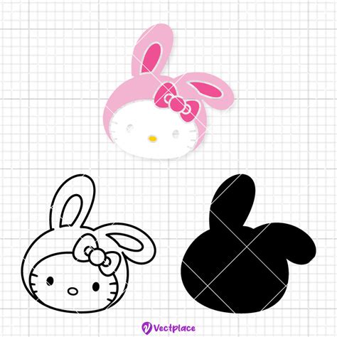 Hello Kitty Easter Bunny Svg Vectplace