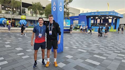 Australian Open Wasserburger Jakob Schnaitter Spielt Tennis Grand Slam