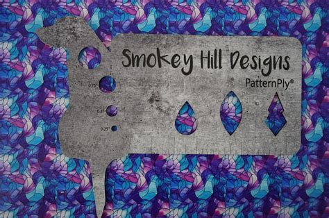 Patternply® Blue And Purple Stained Glass Smokey Hill Designs