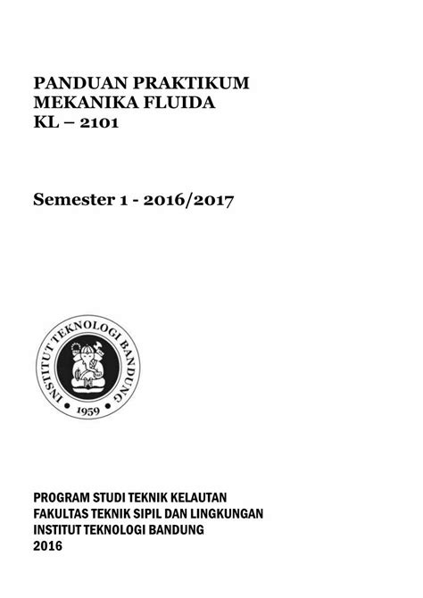 PDF KL2101 Mekanika Fluida DOKUMEN TIPS