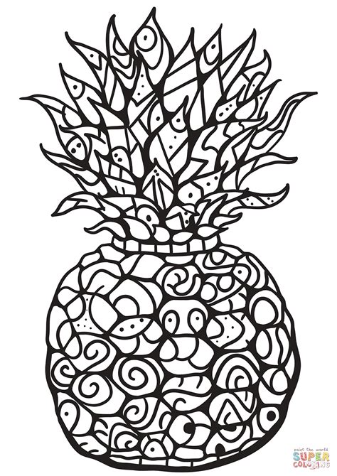 Cartoon Pineapple Coloring Page Interactive Magazine Cartoon Coloring Pages Spongebob And