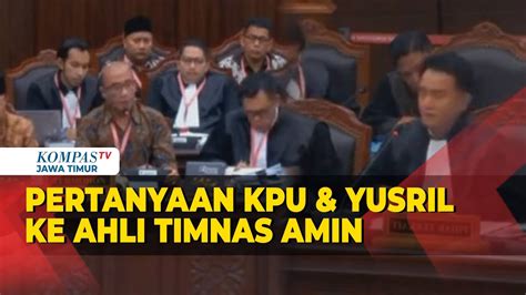 Sidang Sengketa Pilpres KPU Yusril Tanya Soal Ini Ke Ahli Dari