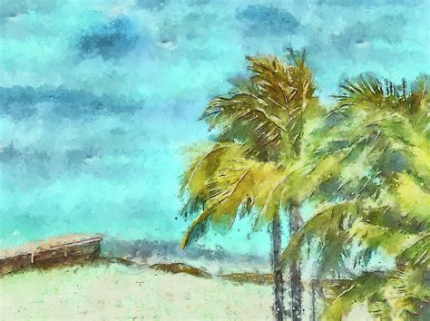 Cancun Mexico Beach Painting Painting by Dan Sproul - Fine Art America