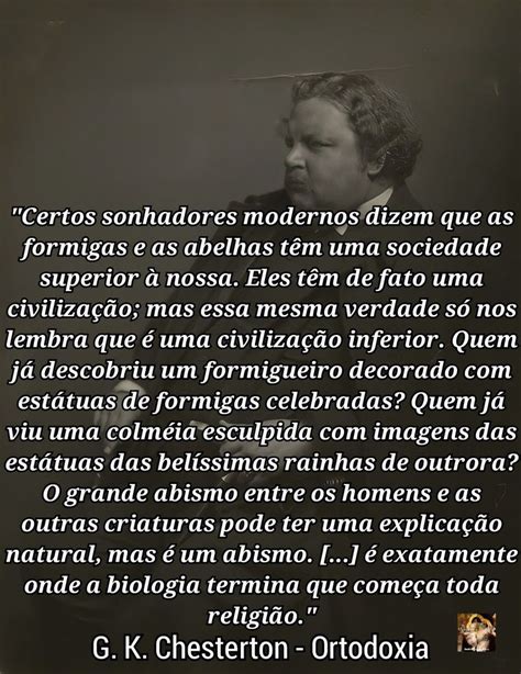 Trecho Do Livro Ortodoxia De G K Chesterton Teologia Verdades