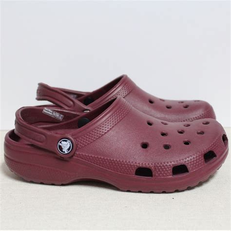 Crocs — Maroon Classic Clog Slip On Shoes Womens Cute Crocs Shoes