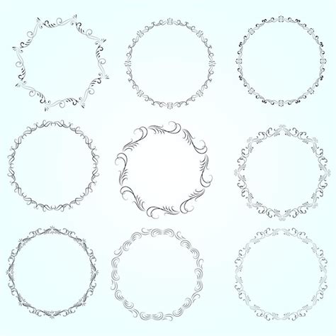 Premium Vector Floral Wreaths Big Set Of Floral Round Frames Vector