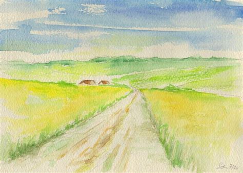 OT Aquarell Landschaft Raps Von Ullysses Kunstnet