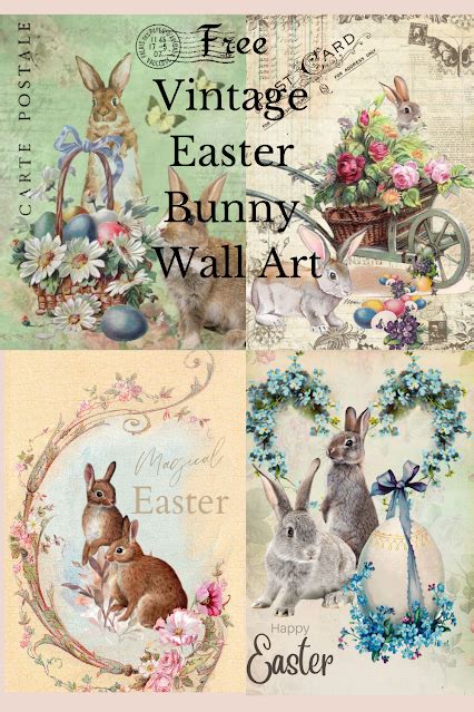 FREE PRINTABLE EASTER BUNNY ART Home Chic Club FREE PRINTABLE EASTER