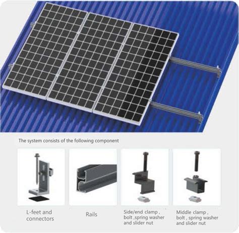 Solar Aluminium Panel Solar Rail Mount Installation Schienen Pv