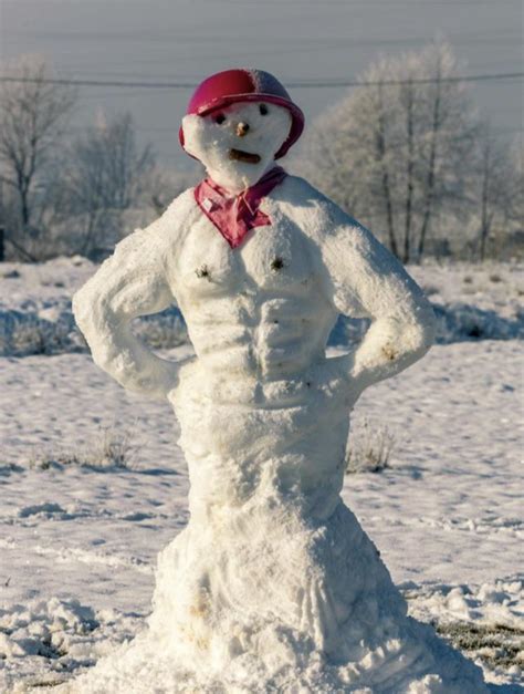 buff snowman : funny