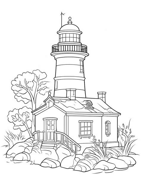 Welcome To Our Collection Of Printable Lighthouse Scene Coloring