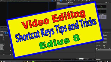 Video Editing Shortcut Tricks In Edius Tutorial YouTube