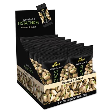 Paramount Farms Wonderful Pistachios Salt And Pepper 1 25 Oz Pack 12