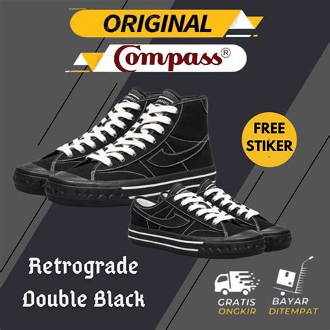 Jual Compass Retrograde Low High Double Black Shopee Indonesia