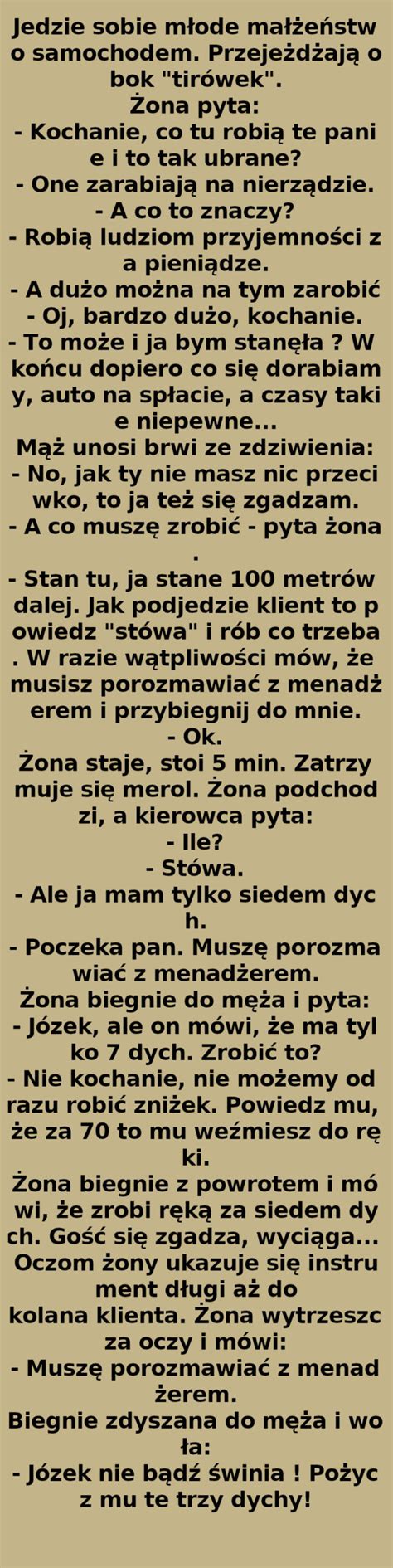 Humor Jedzie Sobie M Ode Ma E Stwo Gesio