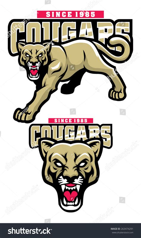 Cougar Mascot Stock Vector Royalty Free 263474291 Shutterstock