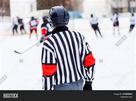 Referee On Rink On Ice Image Photo Free Trial Bigstock