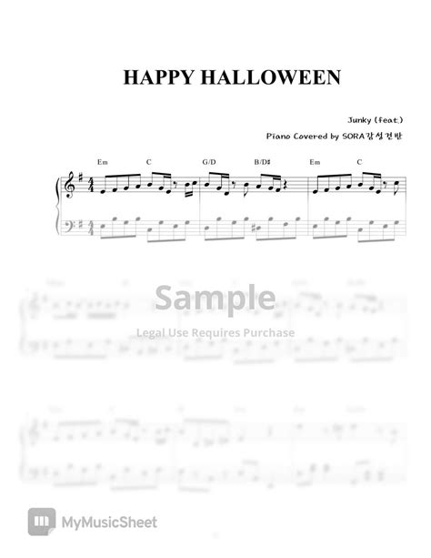 Feat Junky Happy Halloween Sheets By Sora감성건반