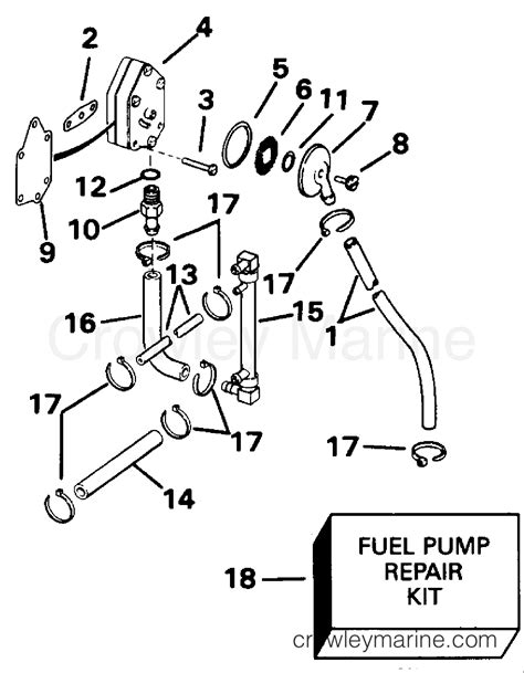 FUEL PUMP 88 MODELS 1990 Evinrude Outboards 100 E100STLESB