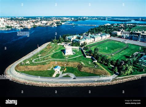 Aerial image of Old Fort Henry, Kingston, Ontario, Canada Stock Photo ...