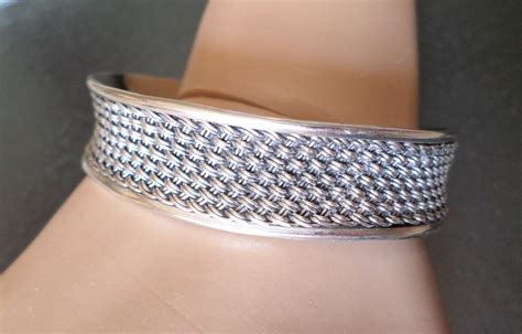 Bali Suarti Ba Signed Sterling Silver 925 Stamped Hand Crafted Cuff Bracelet By