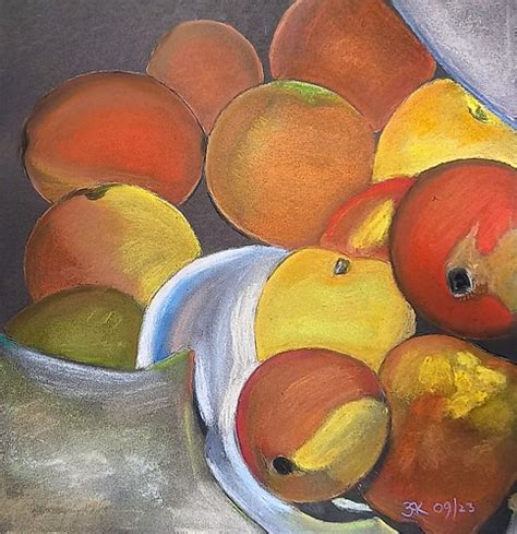 Still Life Fruits Painted In Pastels Bertram Krishna Flickr