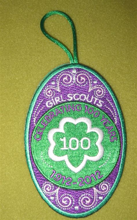 Girl Scouts Chesapeake Bay 100th Anniversary Patch Ornament Thank You