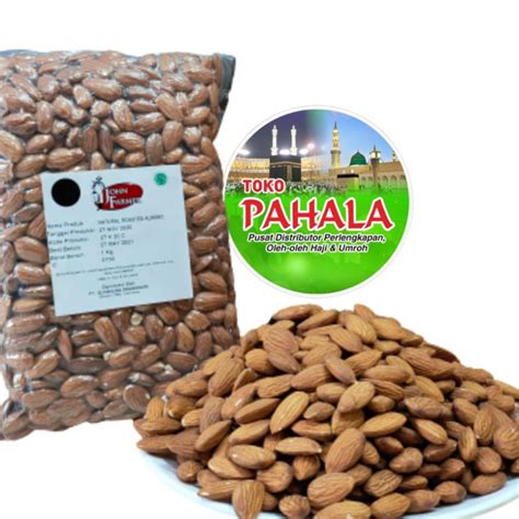 Jual Kacang Almond Kupas Natural Roasted Almond Almond Panggang Kemasan