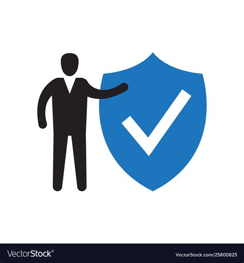 Shield And Check Mark Icon Royalty Free Vector Image