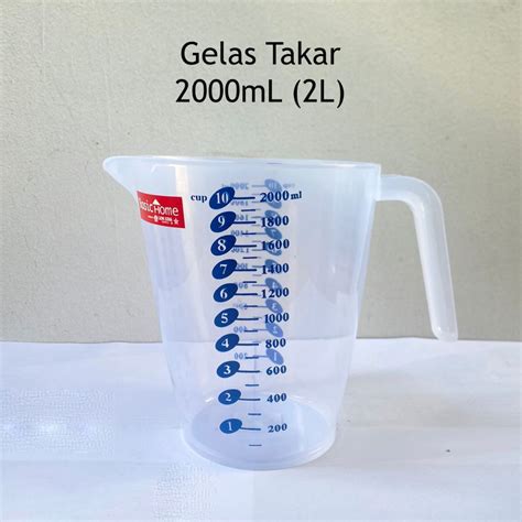 Jual Milli Gelas Takar Plastik 1000ml 2000ml Gelas Takar Merk Basic