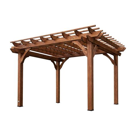 Backyard Discovery 10 ft. x 12 ft. Cedar Pergola 6214com - The Home Depot