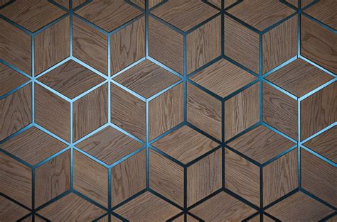 Dwellsindia D Wood Geometric Pattern Self Adhesive Wallpaper