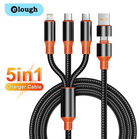 Elough In W Cable Usb A To Type C Micro Usb Fast Charging Data