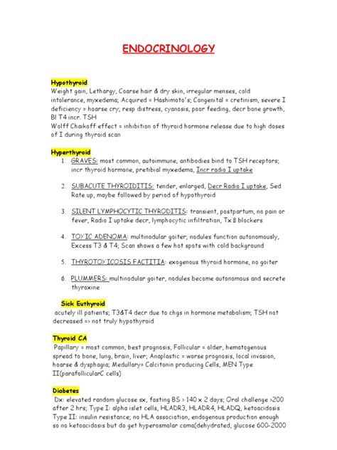 Endocrinology | PDF | Thyroid | Hypothyroidism