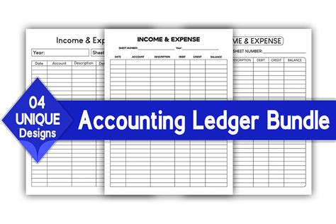 Accounting Ledger Log Book Bundle KDP Graphic By KDP Pro Creative