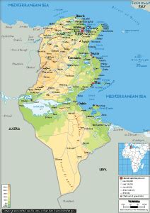 Tunisia Map Political Worldometer