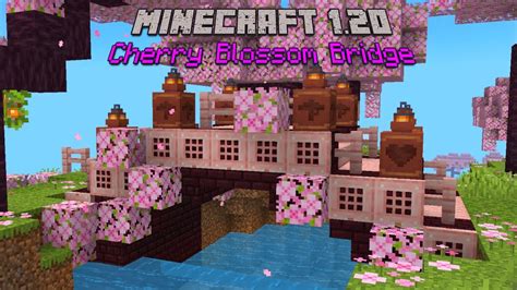 How To Build A Cherry Blossom Bridge Minecraft 1 20 Build Inspiration Youtube