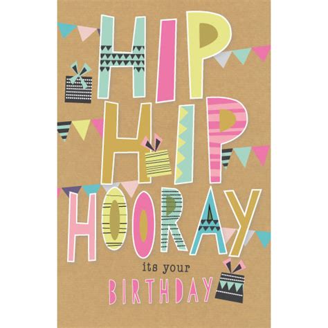 Hip Hip Hooray Its Your Birthday Greeting Cards Bandm