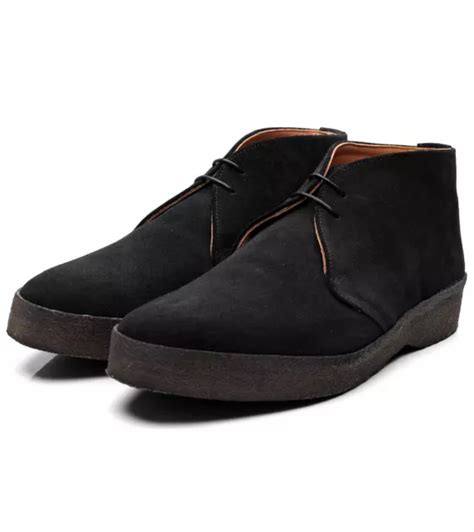 NEW LINGWOOD X Sanders Joel Black Suede Chukka Hi Top Shoes Boots