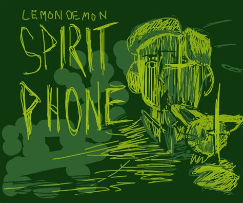 Lemon Demon Spirit Phone Album Cover in green - Drawception