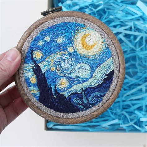 Sold Out Van Goghs Starry Night Embroidery Flies To A New Home💙 In My