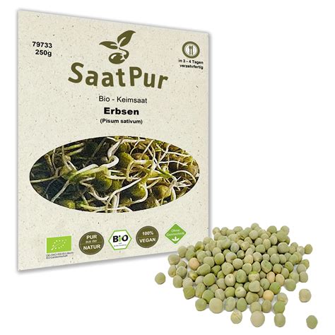 Bio Keimsaat F R Sprossen Erbsen Keimsprossen Microgreens Vegan