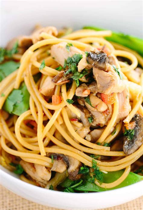 Stir-Fried Garlic Noodles Recipe with Chicken | Jessica Gavin