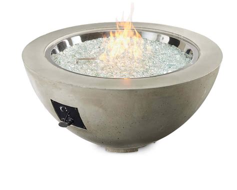 Outdoor GreatRoom Natural Grey Cove 42 Inch Round Gas Fire Pit Bowl