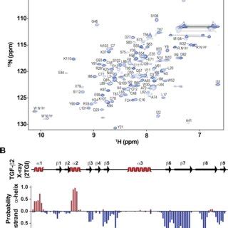 Assignment And Secondary Structure Of Human TGF B2 A Assigned 1 H 15