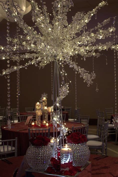 This Centerpiece Was Perfect For A Corporate Holiday Party Tall Centerpieces Corporate