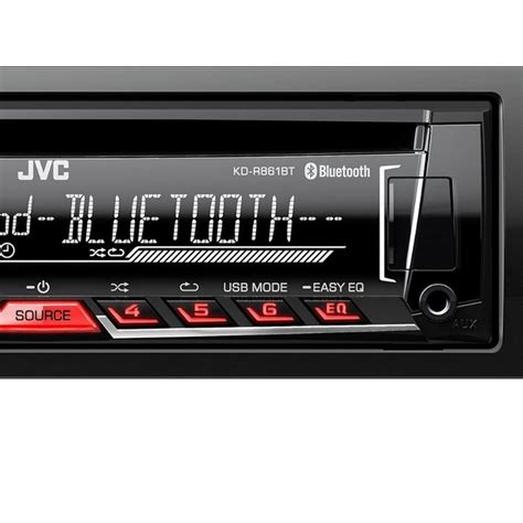 JVC KD R861BTE Rojo Autoradio CD USB AUX Bluetooth PcComponentes