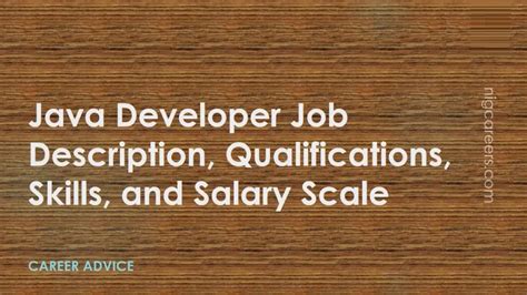 Java Developer Job Description Skills And Salary