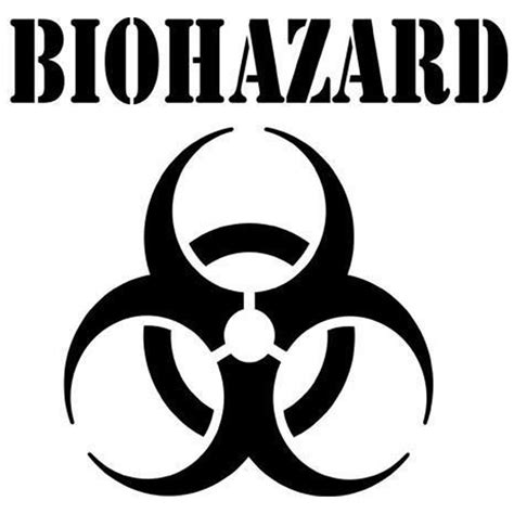 Biohazard Safety Symbol Stencil | Stencils, Biohazard, Custom stencils